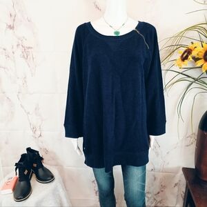 Ralph Lauren Jersey Knit Sweater 3X Shoulder Zip Pullover